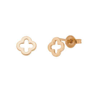 Ohrstecker Clover, 14 Karat Rosegold