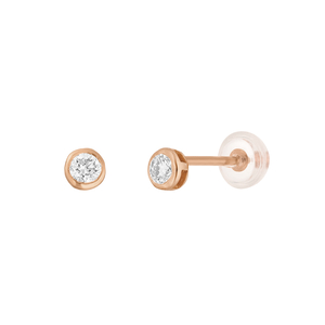Ohrstecker MY FIRST DIAMOND, 18 Karat Rosegold