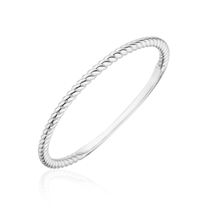 Ring Twist, 18 Karat Wei�gold