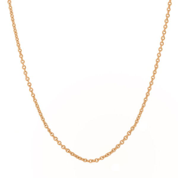 Gliederhalskette, 80 cm, 18 Karat Rosegold vergoldet 