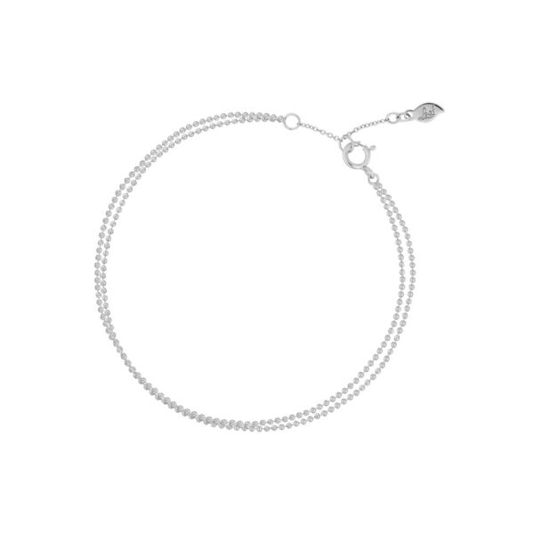 Armkette Ball Chain Double, 14 Karat Wei�gold