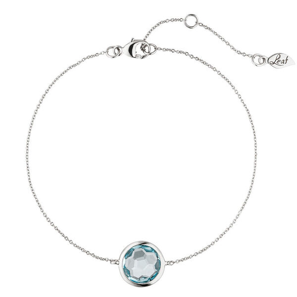 Armkette Blue Topaz, 14 Karat Wei�gold