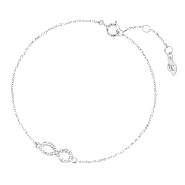 Armkette Infinity mit Diamanten, 18 Karat Wei�gold