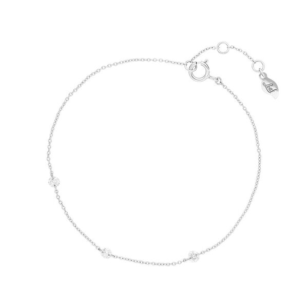Armkette PURE Triple Diamant, 18 Karat Wei�gold