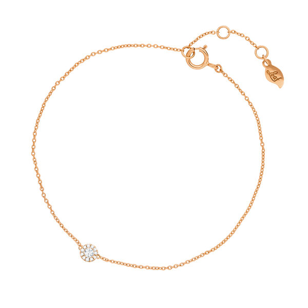 Armkette Pav� II mit Diamanten, 18 Karat Rosegold