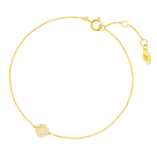 Armkette Pav� mit Diamanten, 18 Karat Gelbgold