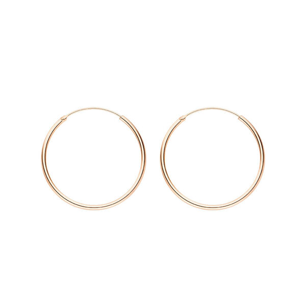 Creole Rund M, 30mm, 14 Karat Rosegold