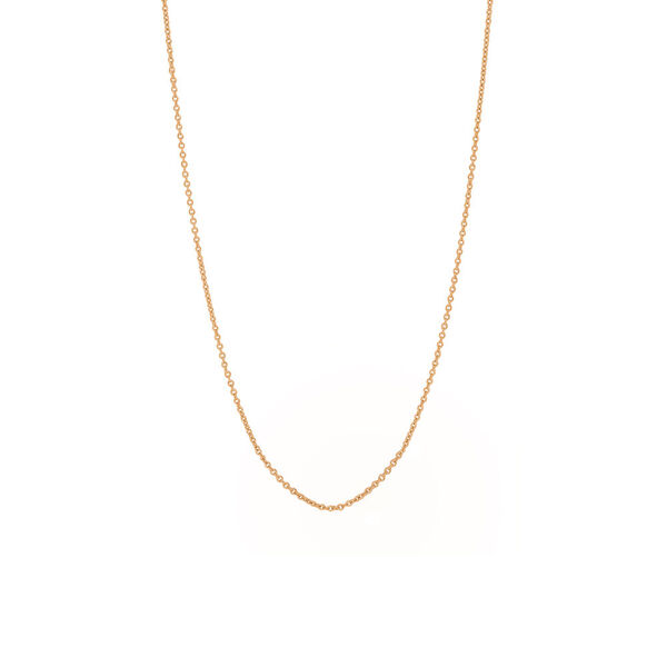 Gliederhalskette, 55 - 60 cm, 18 Karat Rosegold vergoldet