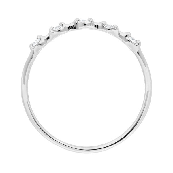 Ring mit 5 Diamanten, 14 Karat Wei�gold 