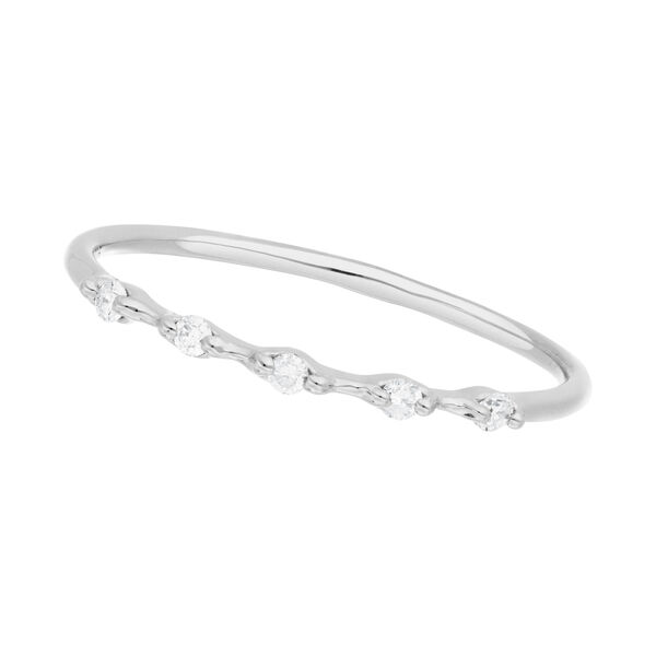 Ring mit 5 Diamanten, 14 Karat Wei�gold 