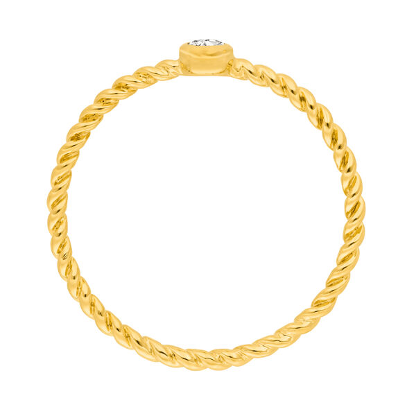 Ring Solitaire, 18 Karat Gelbgold 