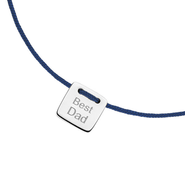 Freundschaftsarmband BEST DAD, 14 Karat Wei�gold