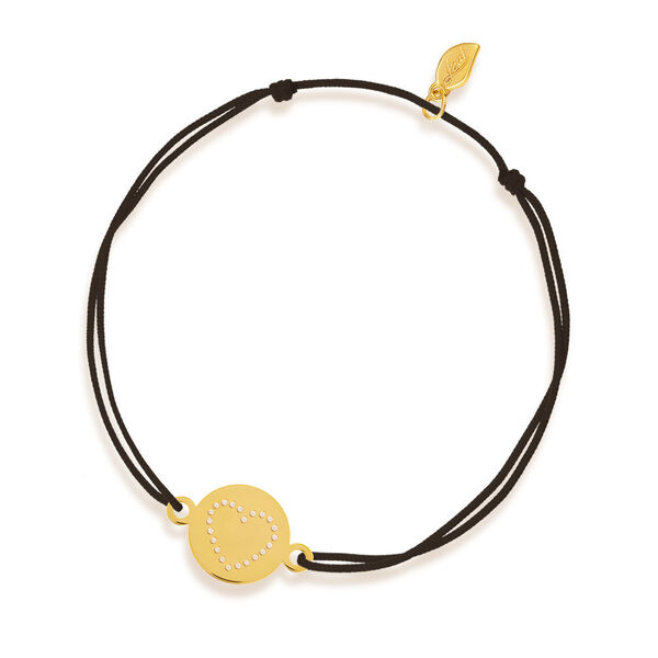 Freundschaftsarmband Disc HEART, 14 Karat Gelbgold
