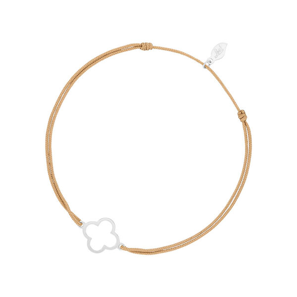 Freundschaftsarmband GENTLE CLOVER, 14 Karat Wei�gold