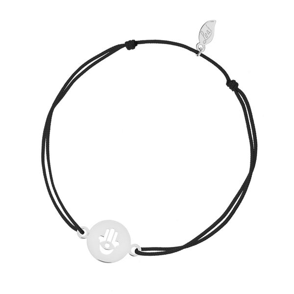 Freundschaftsarmband Hand der Fatima, 14 Karat Wei�gold