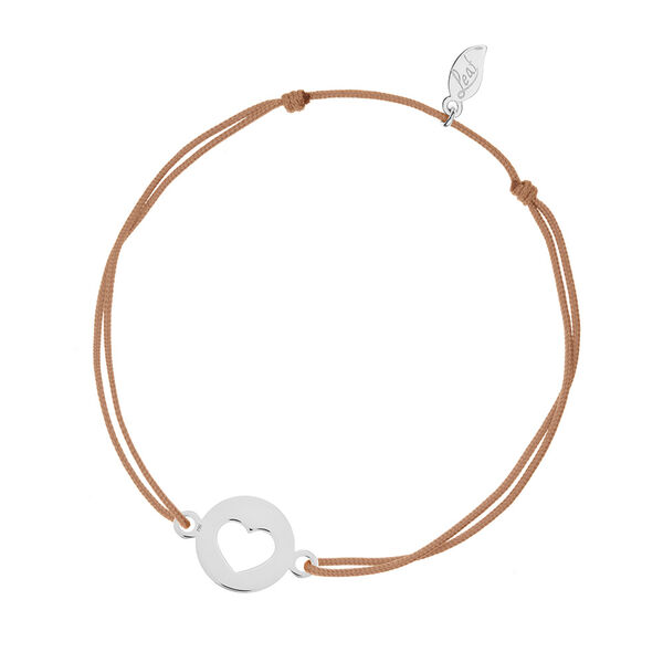 Freundschaftsarmband Heart, 14 Karat Wei�gold