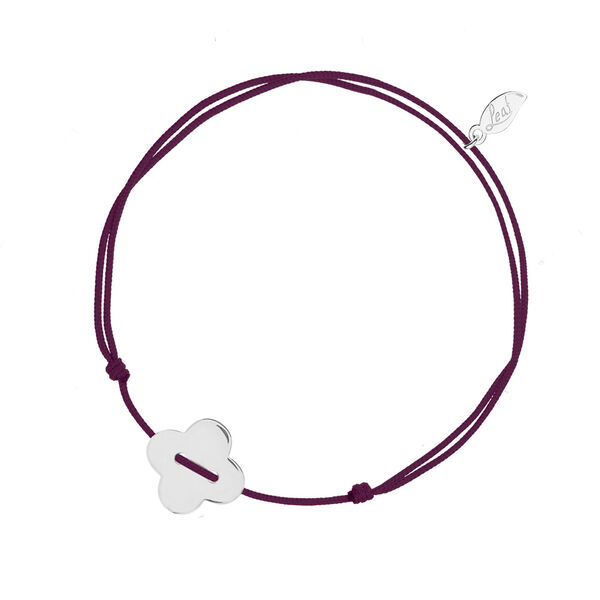 Fu�b�ndchen Clover, Silber, Bordeaux