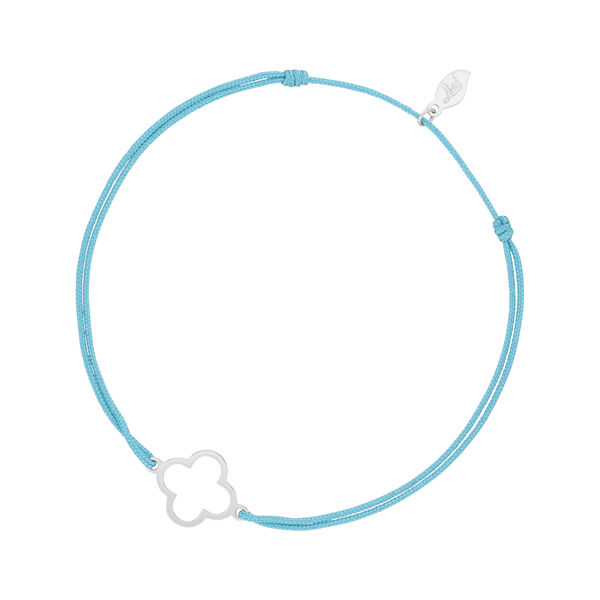 Fu�b�ndchen GENTLE CLOVER, 14 K Wei�gold, T�rkis