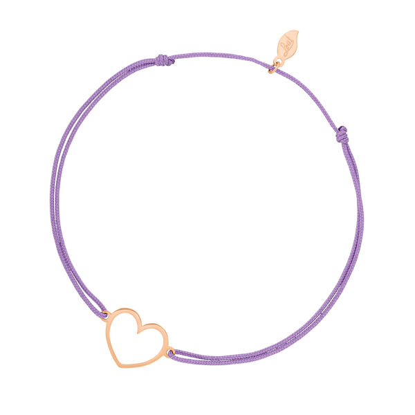 Fu�b�ndchen GENTLE HEART, 14 K Rosegold, Violett