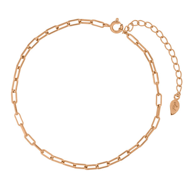 Fu�kette CUBE I, 18 Karat Rosegold vergoldet