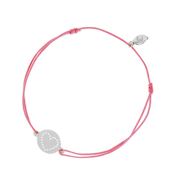 Gl�cksb�ndchen For KidsDisc HEART, 925 Sterlingsilber, rosa, Kids