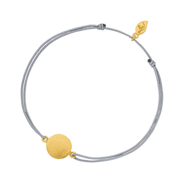 Gl�cksb�ndchen Slices, 18 K Gelbgold vergoldet, Grau