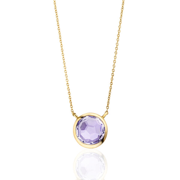 Halskette Amethyst, 14 Karat Gelbgold