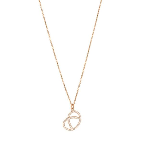 Halskette Brezn mit Zirkonia, 18 Karat Rosegold vergoldet