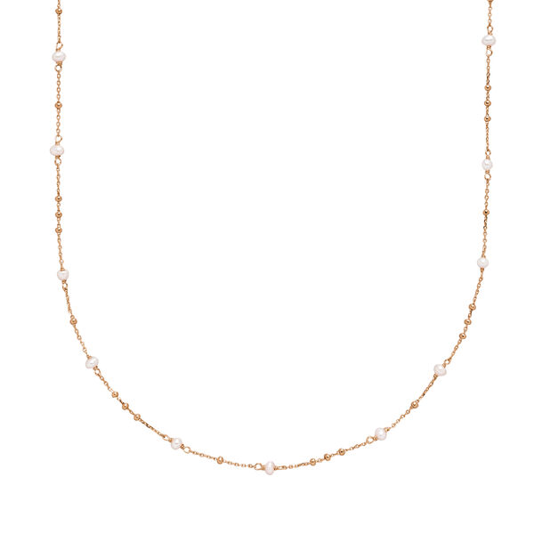 Halskette Flying Pearls, 18 Karat Rosegold vergoldet