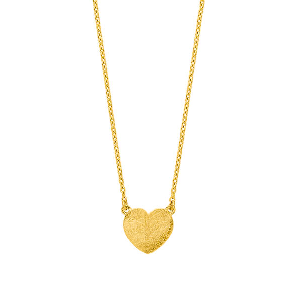 Halskette Heart-Disc, 18 Karat Gelbgold vergoldet
