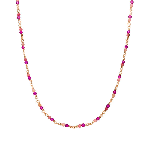 Halskette Rubin, 18 Karat Rosegold vergoldet
