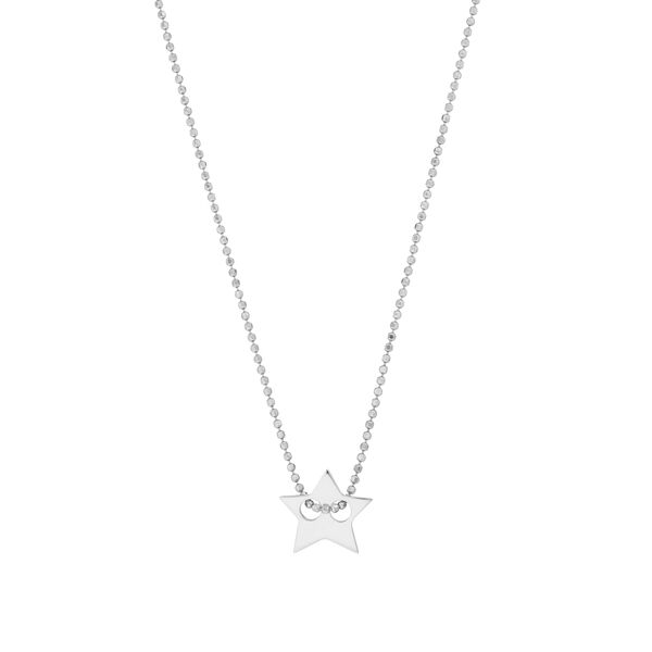Halskette Star, 14 Karat Wei�gold