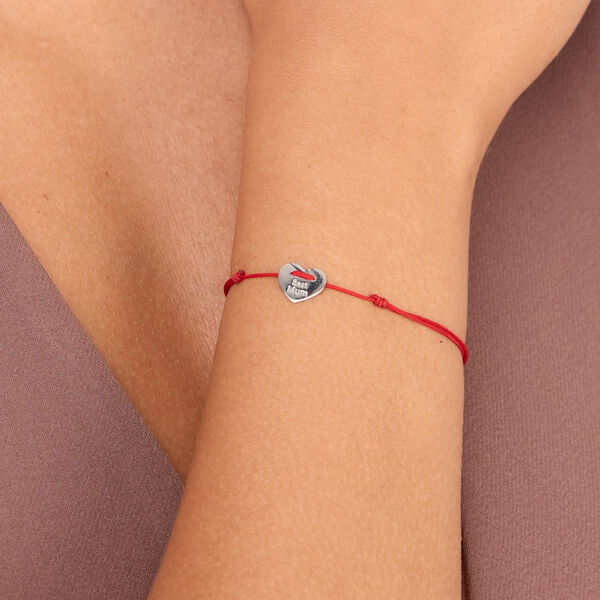 Freundschaftsarmband BEST MUM, 14 Karat Wei�gold 