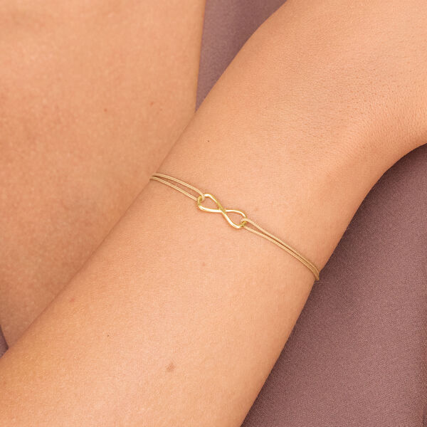 Freundschaftsarmband INFINITY, 14 Karat Gelbgold 