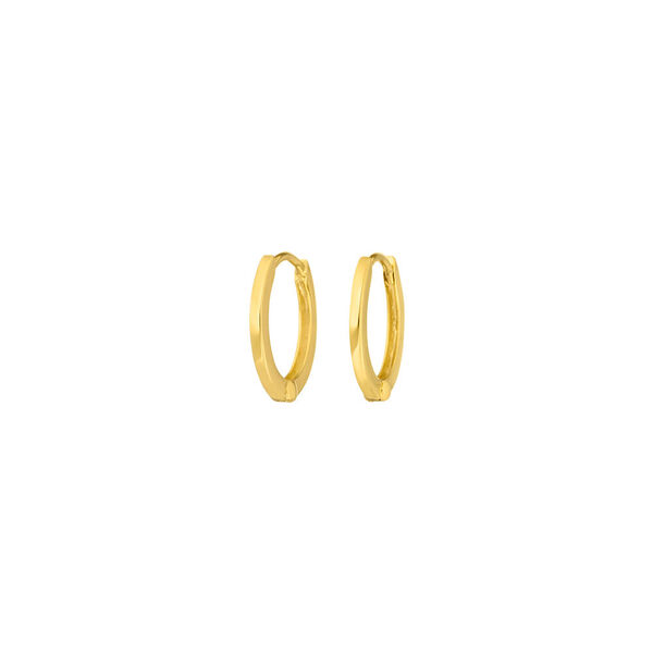 Mini Klappcreolen, 12mm, 14  Karat Gelbgold