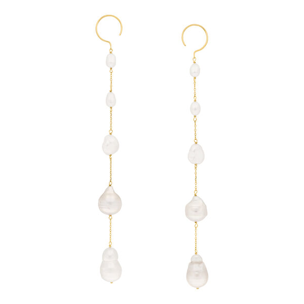 Ohrh�nger Barock Pearls, 14 Karat Gelbgold