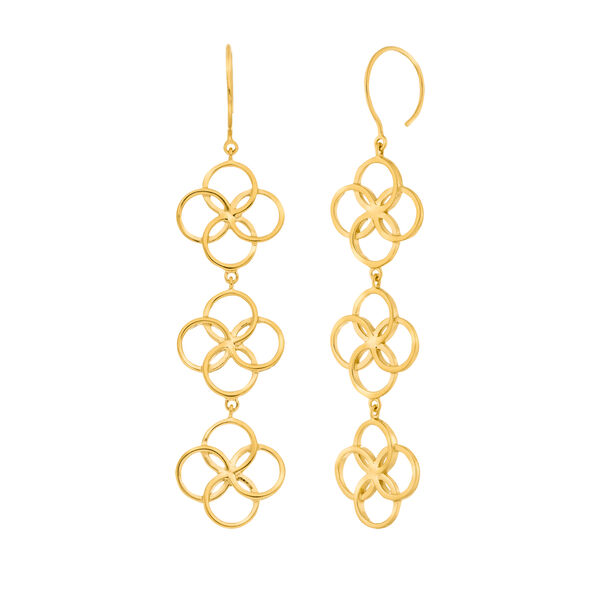 Ohrh�nger Clover Charm, 18 K Gelbgold vergoldet