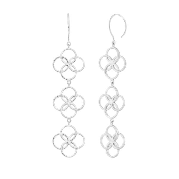 Ohrh�nger Clover Charm, 925 Sterlingsilber