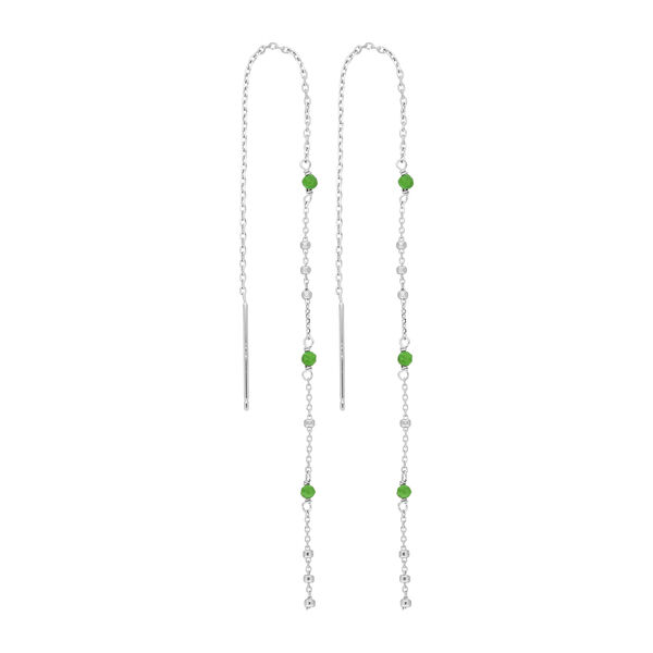 Ohrh�nger Flying Gems, Gr�ner Achat, 925 Sterllingsilber