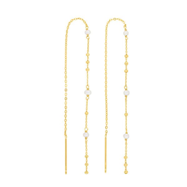 Ohrh�nger Flying Pearls, 18 Karat Gelbgold vergoldet