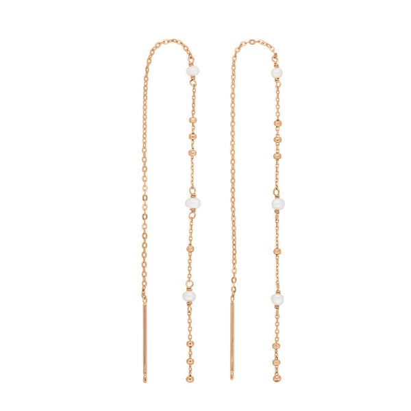 Ohrh�nger Flying Pearls, 18 Karat Rosegold vergoldet