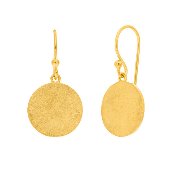 Ohrh�nger Pl�ttchen gro�, 18 K Gelbgold vergoldet