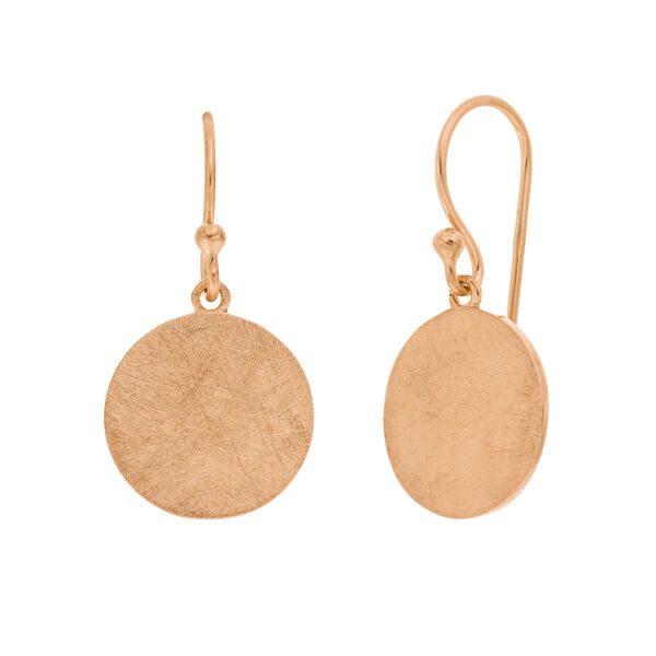 Ohrh�nger Pl�ttchen gro�, 18 K Rosegold vergoldet