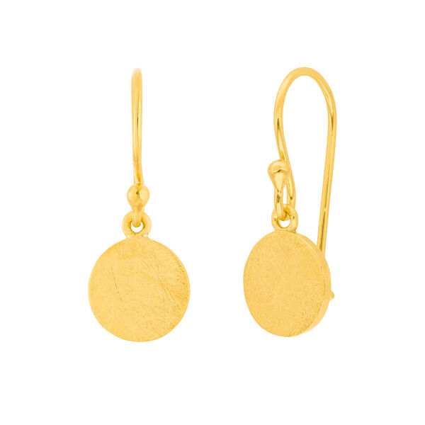 Ohrh�nger Pl�ttchen klein, 18 K Gelbgold vergoldet