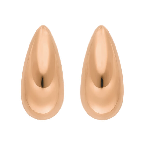 Ohrstecker Big Drop, 18 K Rosegold vergoldet