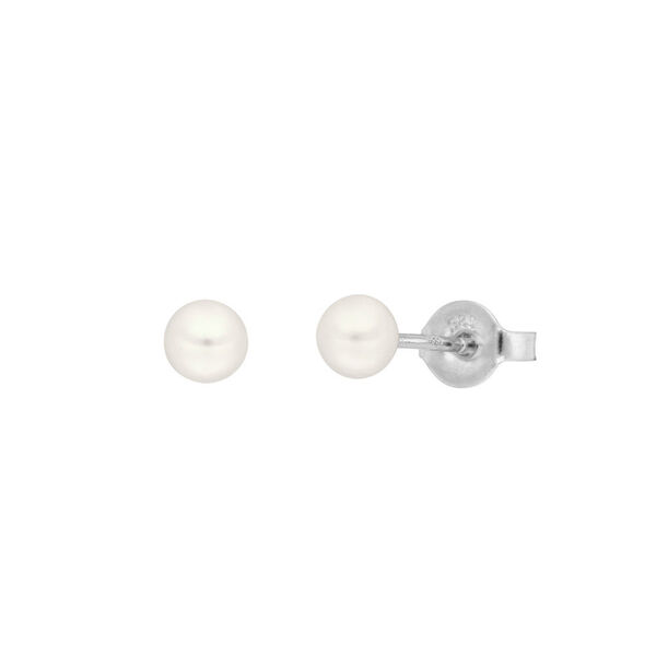 Ohrstecker Perle, 4mm, 14 Karat Wei�gold