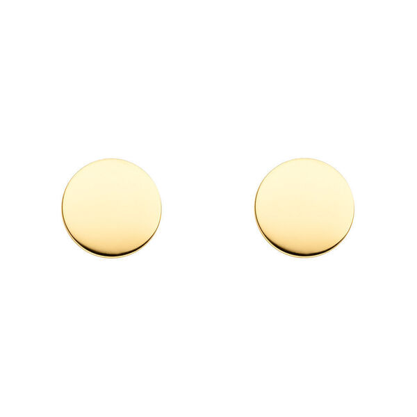 Ohrstecker Pl�ttchen 0,8 cm poliert, 18 K Gelbgold vergoldet