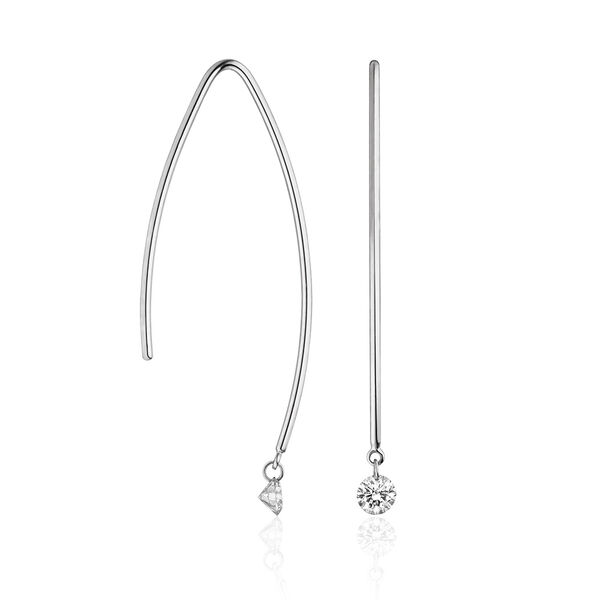 Creole Pure M Diamant, 18 Karat Wei�gold