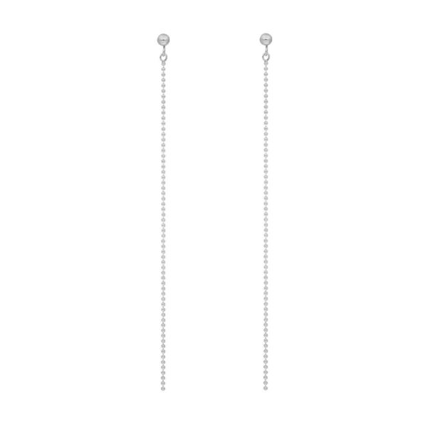 Ohrringe Ball Chain, 14 Karat Wei�gold
