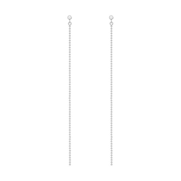 Ohrstecker MY FIRST DIAMOND, ball chain, 14 Karat Wei�gold